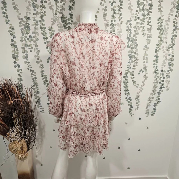 Minkpink Melanie Floral Chiffon Ruffle Dress Size XL - Picture 7 of 12